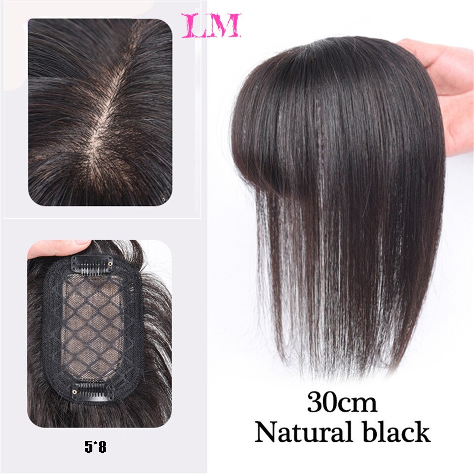 Lm franja invisível cabeça sem emenda cabelo ondinha de água cabelo ar franja cabeça sobrecarga natural invisível substituição capa cabelo branco: BF20-30-2