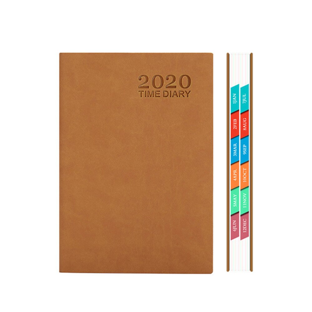 Exquisite A5 Planner Efficiency Agenda Schedule Notebooks Diary Stationery for Home School Office (Orange): Picture 3