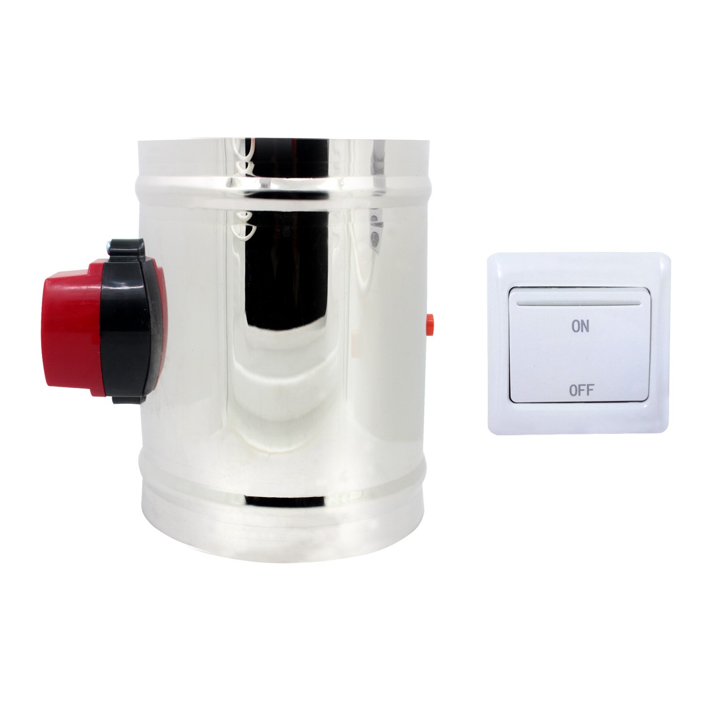 Conducto eléctrico de aire de acero inoxidable, 51-400mm, válvula de compuerta, conducto de aire HVAC, amortiguador de aire motorizado, AC220V, válvula de retención de ventilación