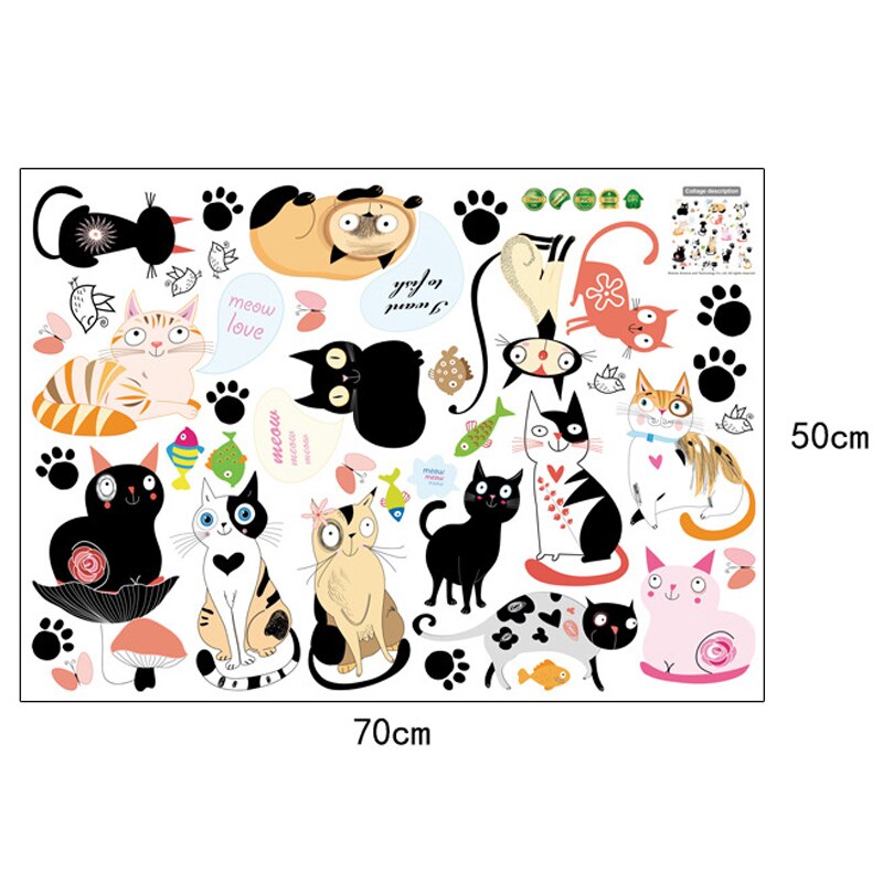 3D Kat Muursticker Gat View Levendige Woonkamer Home Decor Decal Kat Muursticker Leuke Kat