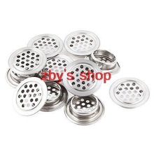 12 X Silver Tone Rvs Kast Air Vent Jaloezie Mesh Hole 25 Mm 1 Inch