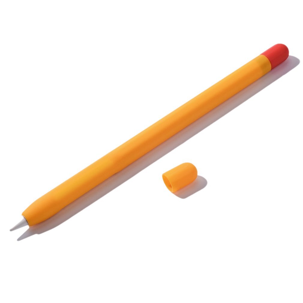 Stylus Cover Siliconen Pen Case Voor Apple Potlood Kleuraanpassing Stylus Beschermhoes Antislip Anti-Val Pen cover: Licht Geel