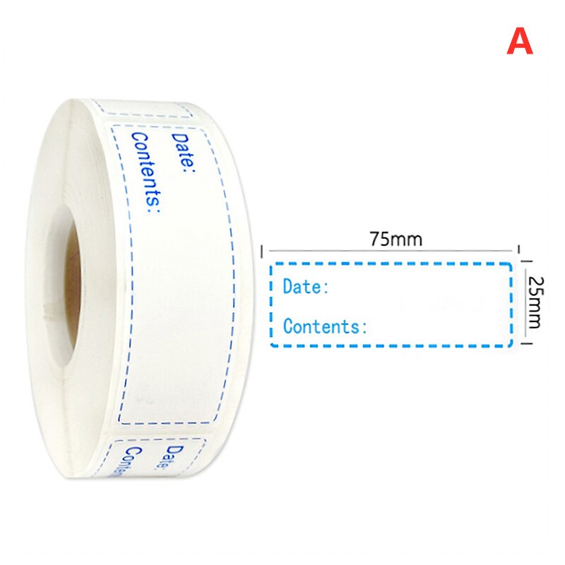 150Pcs/Roll Kitchen Sticker Refrigerator Freezer Food Storage Date Content Label: A