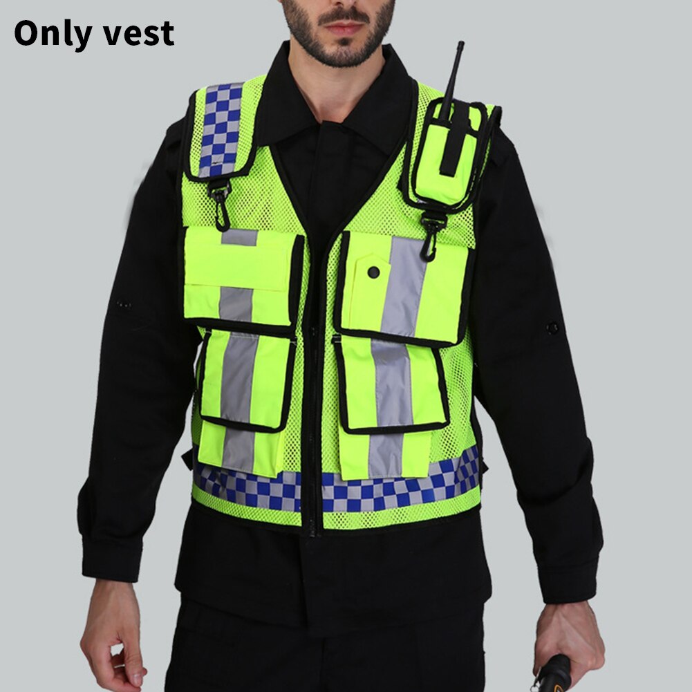 Hi-Vis Warnweste Mit Telefon- & Ausweistasche – 2-Ton, Aus Polyester, Für Alle Jahreszeiten, Atmungsaktiv