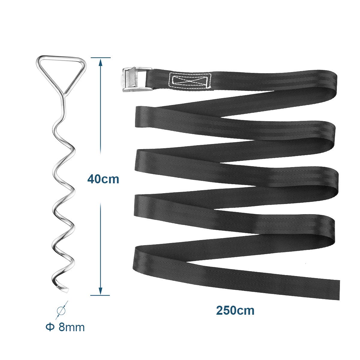 Heavy Duty Trampoline Ground Anchor Kit Trampoline Tie Down Kit for Trampolines, Swings, Garden Sheds, Playhouses