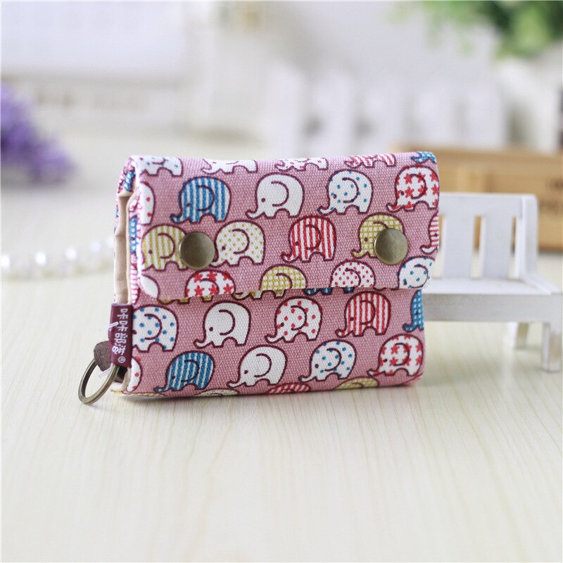 Brand Women Wallet canvas Female Purse Mini Hasp Card Holder Coin Short Wallets Slim Small Purse Zipper Keychain: 10