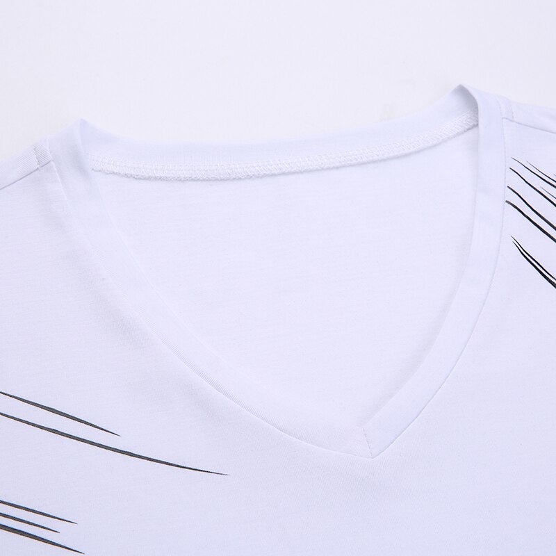 Märkeströja herr v-ringad enfärgad sommartrender streetwear toppar högklassigt tryck kortärmad t-shirt herrkläder