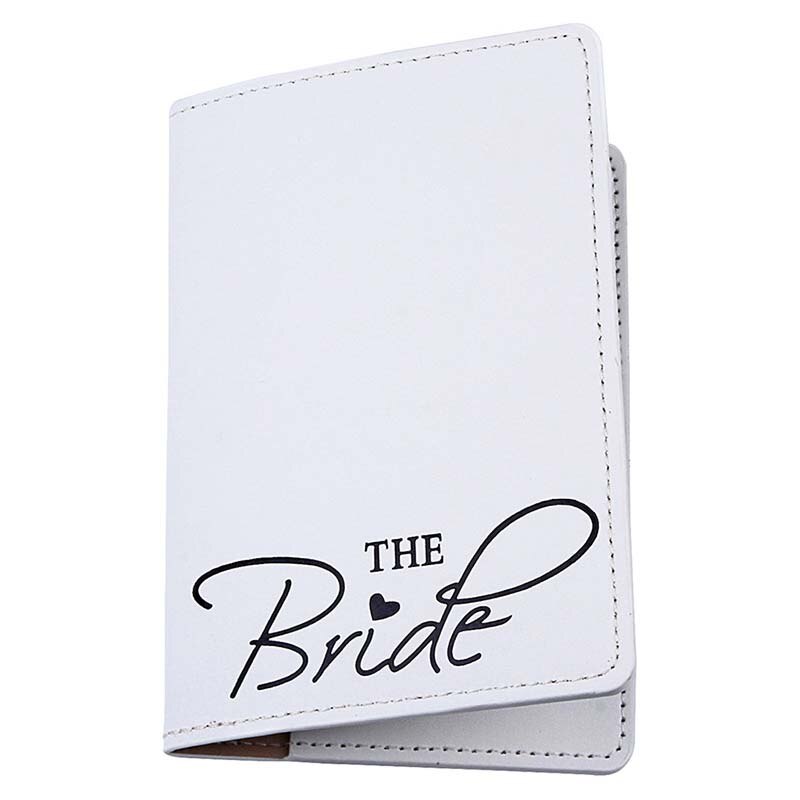 Bruid &amp; Bruidegom Liefhebbers Paspoort Dekt Card Case Vrouwen Mannen Reizen Creditcardhouder Reizen ID &amp; Document Paspoort houder: white