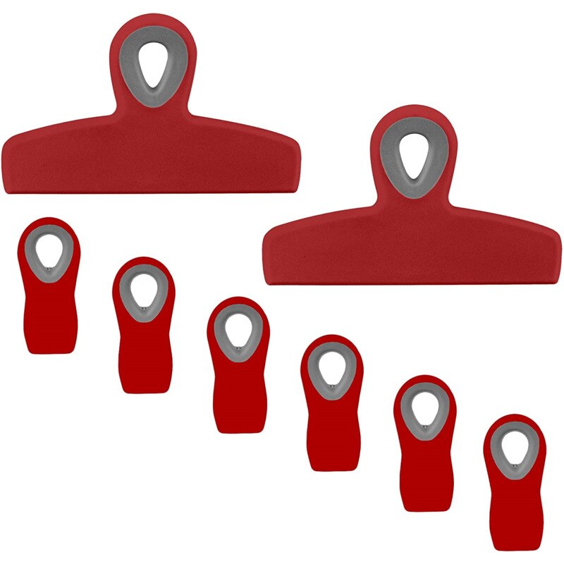 Set of 8 Pieces Large Heavy Duty Bag Clips Chip Bag Clips Large Food Clips forFood Storage with Air Tight Seal Kitchen Accessory