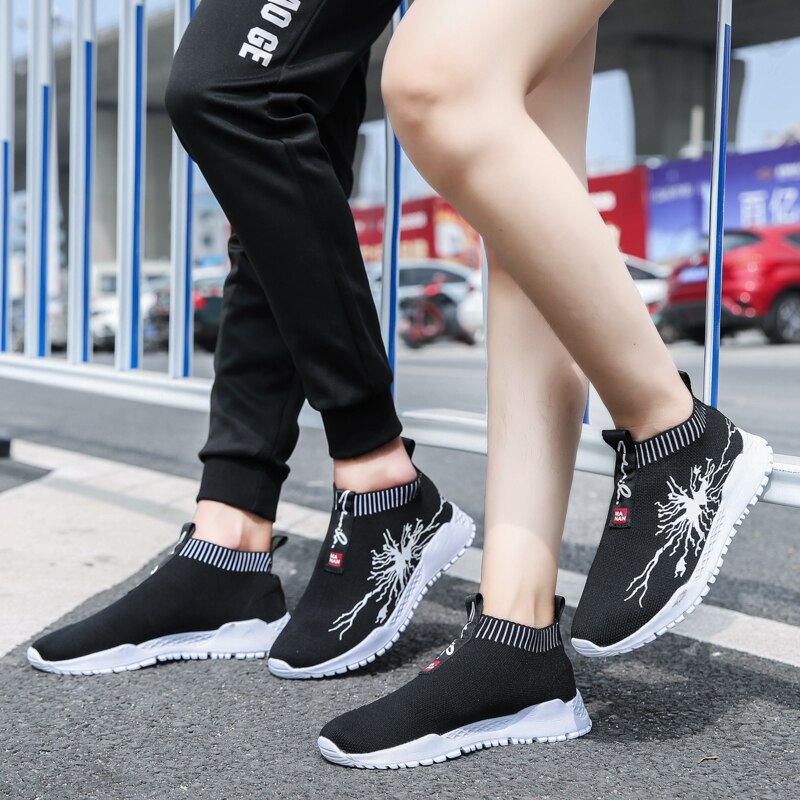 Tuinanle high top sneakers høst kvinner sko ankelsokk menn sneaker casual hvite sko str 11 zapatillas mujer
