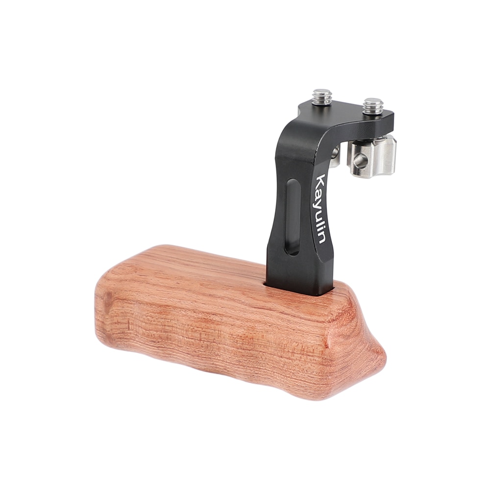 Kayulin Reversible Holz Hand Grip Medium Größe Mit 1/4 &quot;-20 Flügelschraube Knopf Linke Seite für DSLR Kamera Käfig rig Neue