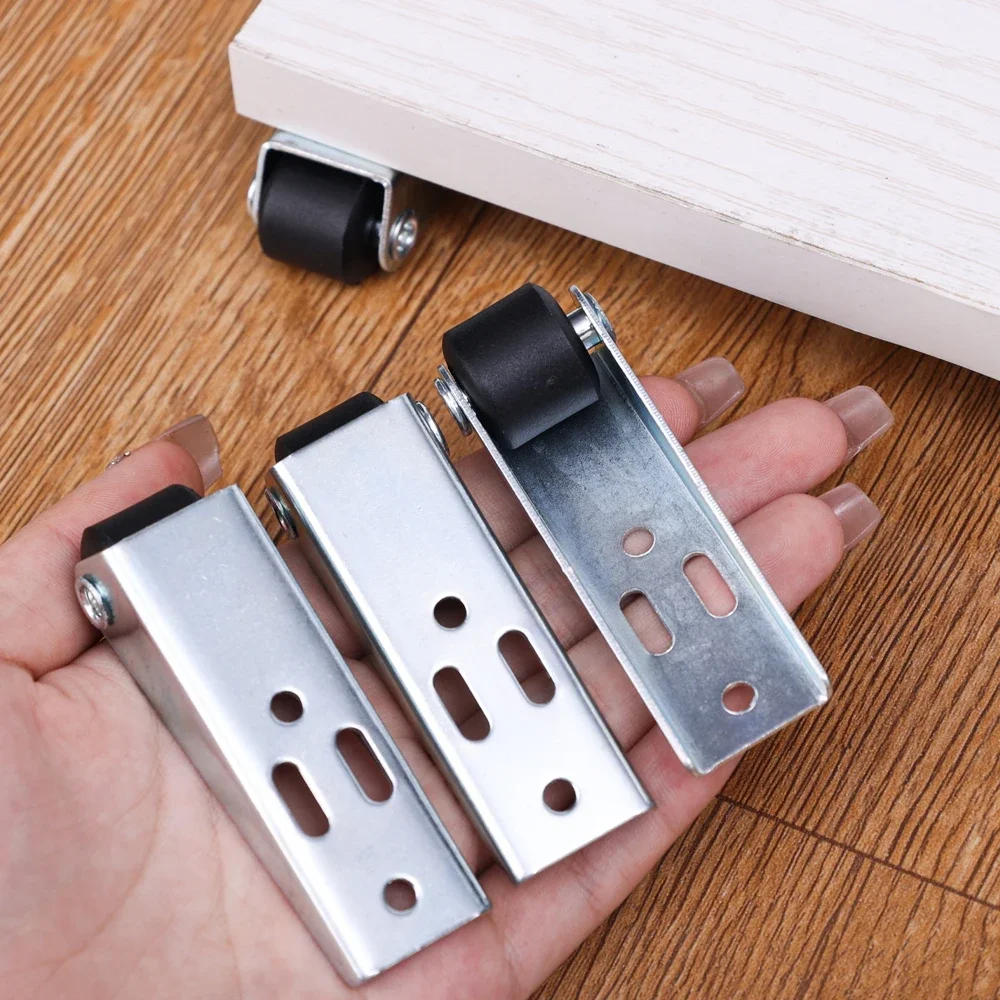 1/12 juegos de ruedas de puerta corredera direccionales verticales de polea de pista de puerta lateral silenciosa Mini rueda suave sin esfuerzo para muebles del hogar