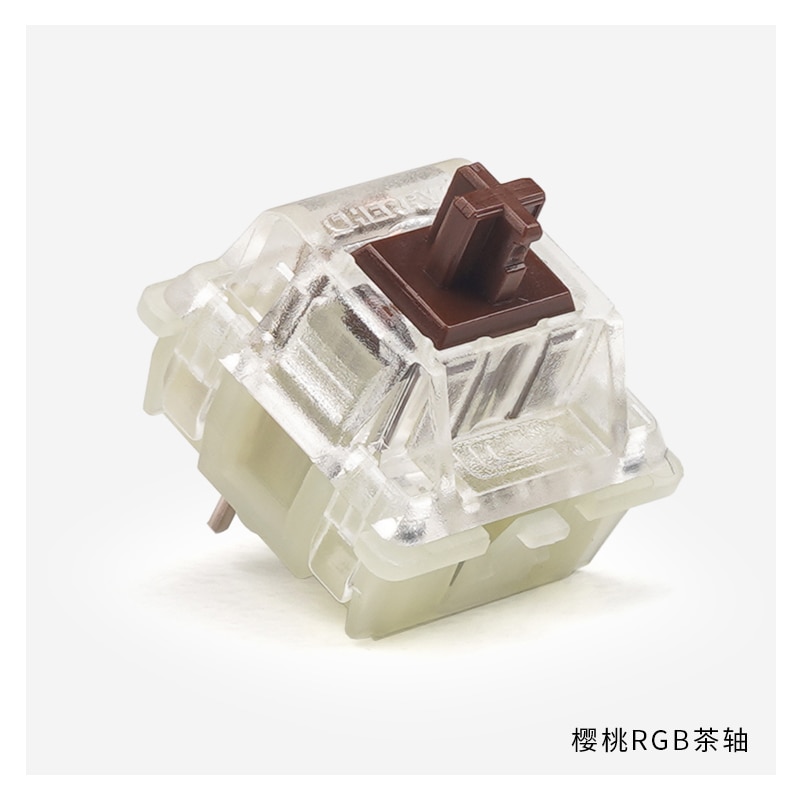 Original Cherry MX Mechanical Keyboard Switch Silver Red Black Blue Brown Silent Pink Shaft Switch 3-pin Cherry Clear RGB Switch: BROWN / White Switch