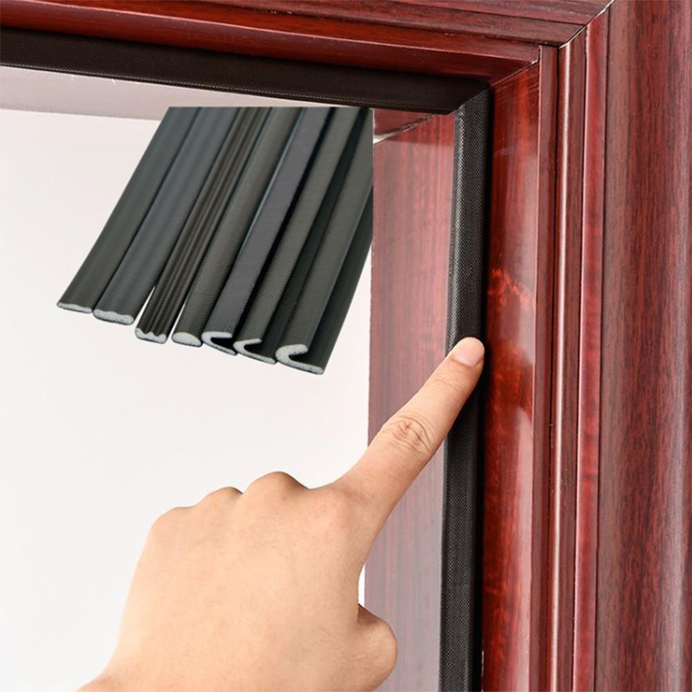 Tira de sellado anticolisión para puerta, burlete autoadhesivo para relleno de huecos, burlete para ventanas, 5M, excluidor de calado