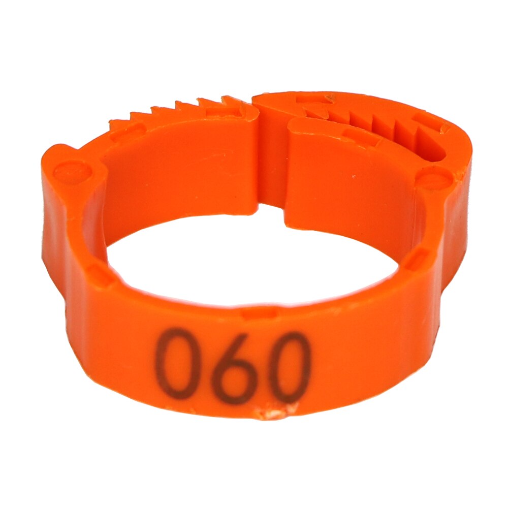 Brasmoyu 30Pcs Verstelbare Kip Voet Ringen Binnendiameter Size 2 ~ 2.4Cm Kip Gevogelte Flexibele Intrekbare Voet Ring 6 Kleuren: Orange 30PCS