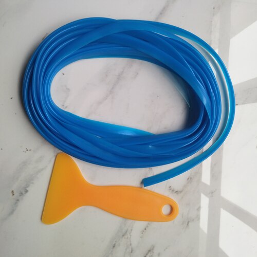 5 m/lote Universal DIY Línea Fría Flexible Interior cinta decorativa Auto dash panel de ajuste tira automotriz etiqueta engomada del estilo del coche: Azul