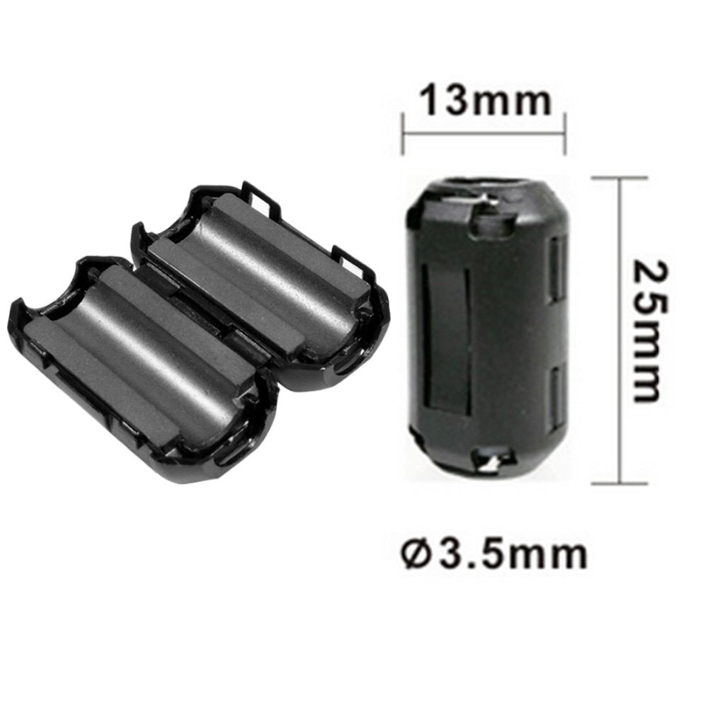 Komponenter filtre 5 stk 3.5mm clip-on ferrit ring kerne støjdæmper til emi rfi clip kabel