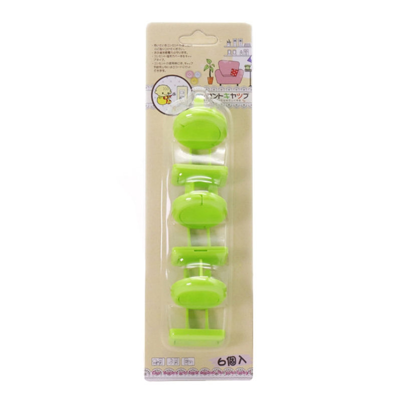 Elektrische Veiligheid Power Bescherming Socket Cover Grote 6-Pack Japanse Stijl Kind Baby Anti-Elektrische Schok Sockets2020