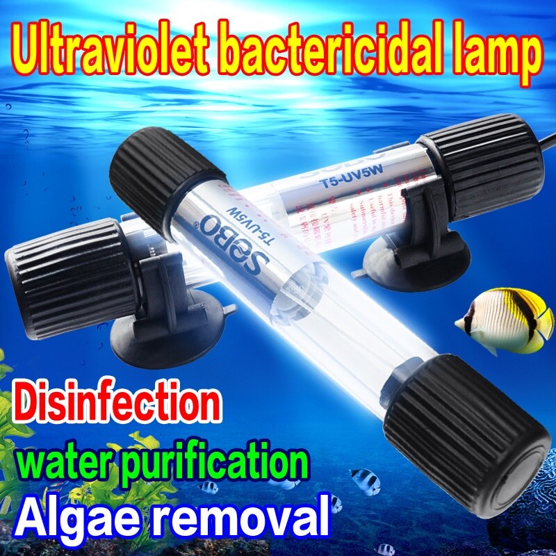 SOBO Aquarium Aquarium Dompelpomp UV Lamp UV Desinfectie Lamp Desinfectie Schoon Water Algen Verwijderen Voor Visvijvers/Zwembaden