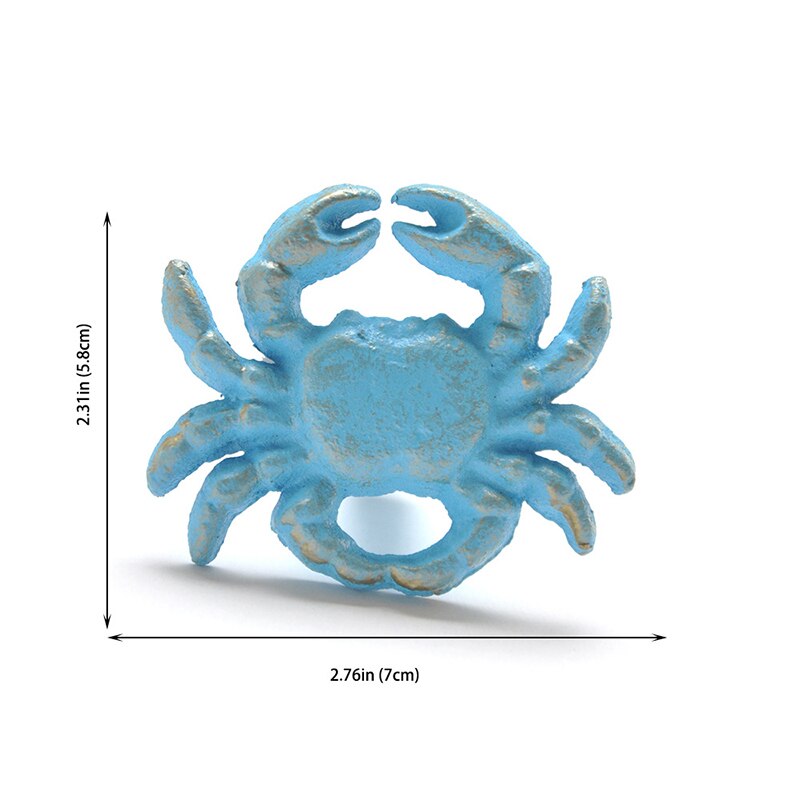Gancho de porta estilo antigo para armário, quarto infantil mediterrâneo azul vintage, arte para caranguejo, concha, maçaneta, gaveta, armário: Blue 3