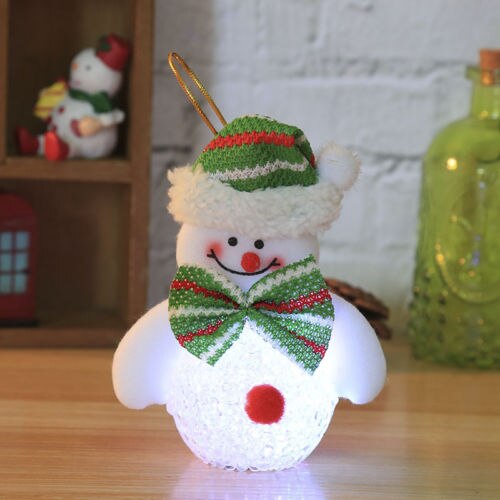 Christmas LED Snowman Light Home Ornaments Xmas Tree Hanging Decoration