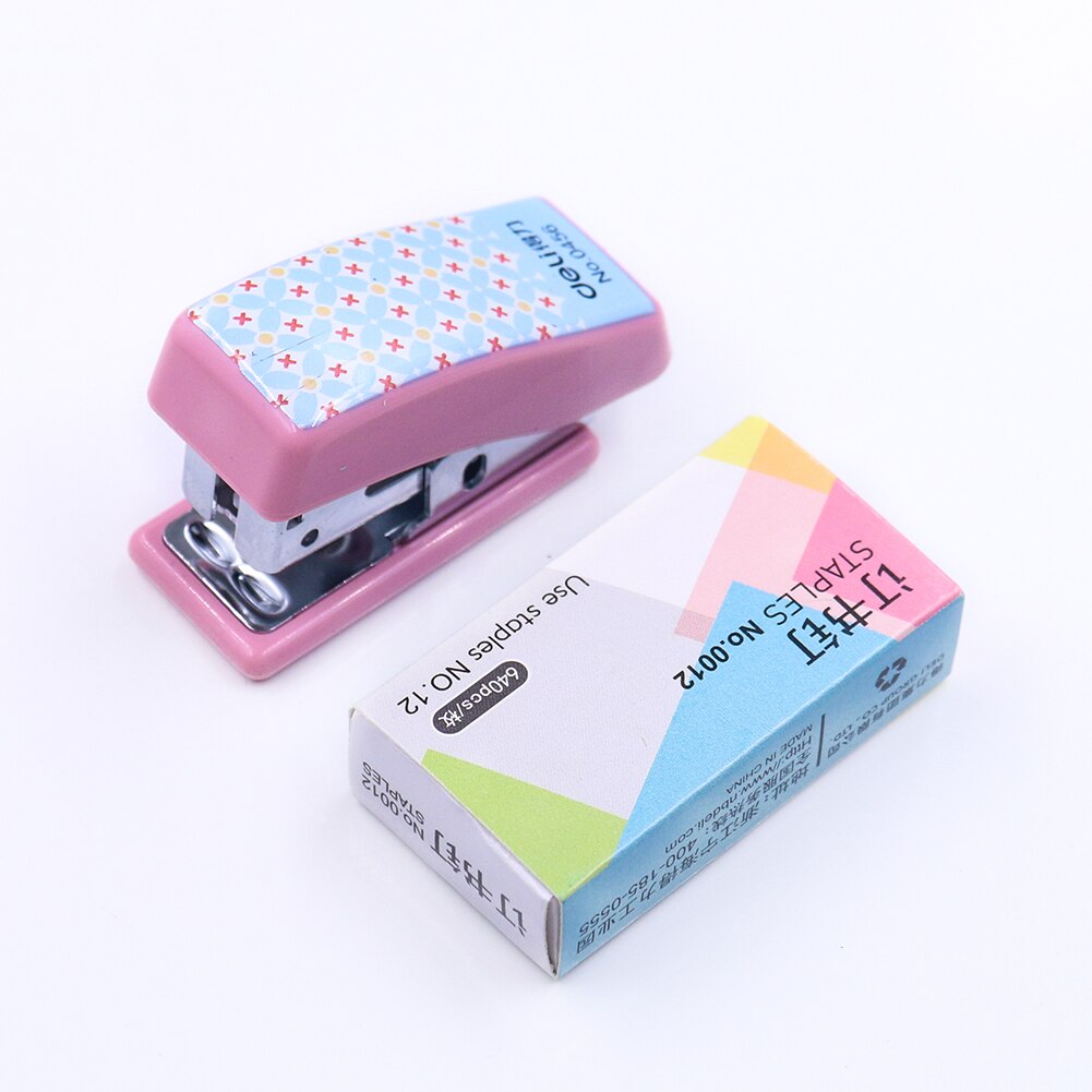Mini Stapler Set Binding Machine Stapling Machine with Staples School Office Supplies Stationery Accessories Paper Organizer
