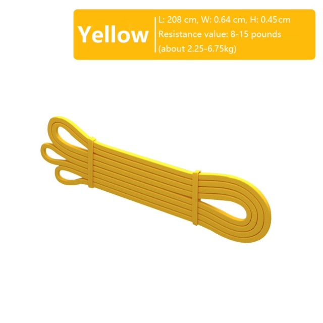 Elastic band resistance band tension band elastic rope fitness pull-up yoga assisted whole body exercise: Yellow