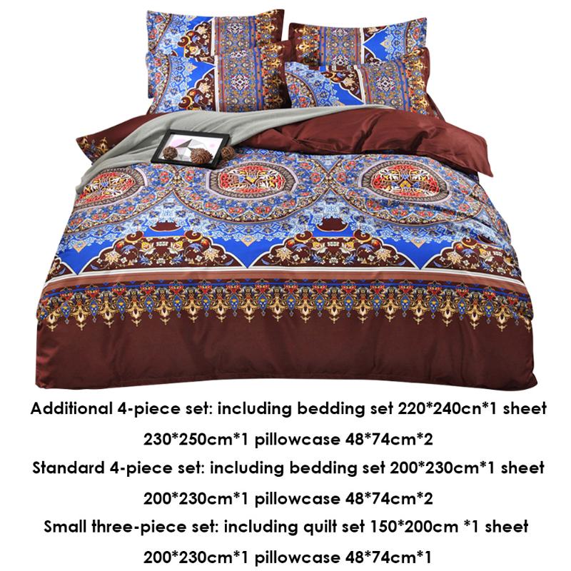 Style ethnique housse de couette taie d'oreiller drap de lit Mandala impression couette ensemble de literie housse de couette taie d'oreiller drap de lit