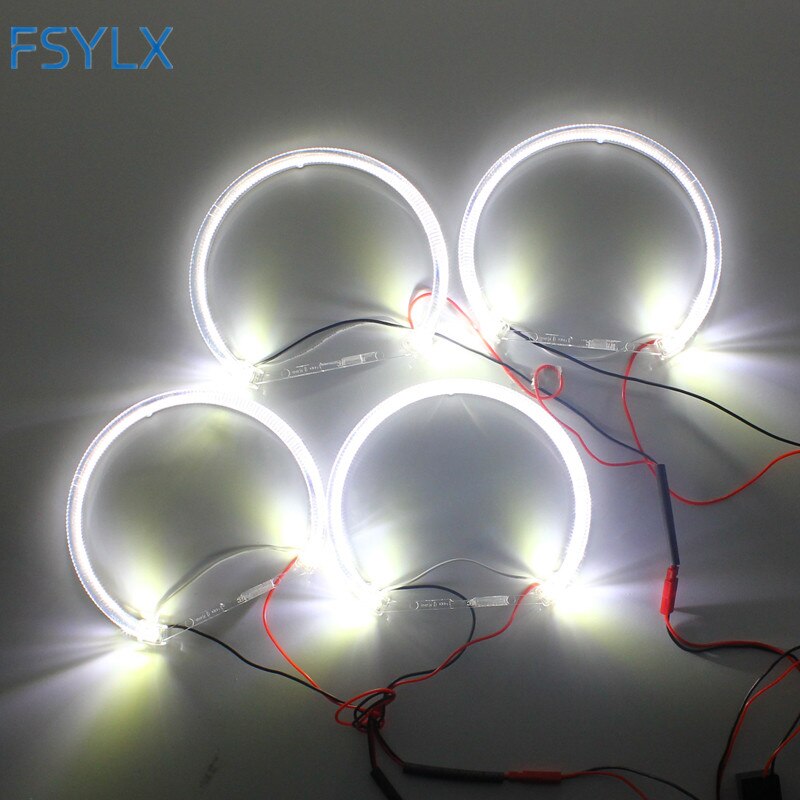 FSYLX LED Winkel Augen für BMW E46 Heiligenschein licht Fehler Freies SMD engel auge E36 E38 E39 E46 Projektor Weiß gelb verrotten blau Winkel Augen