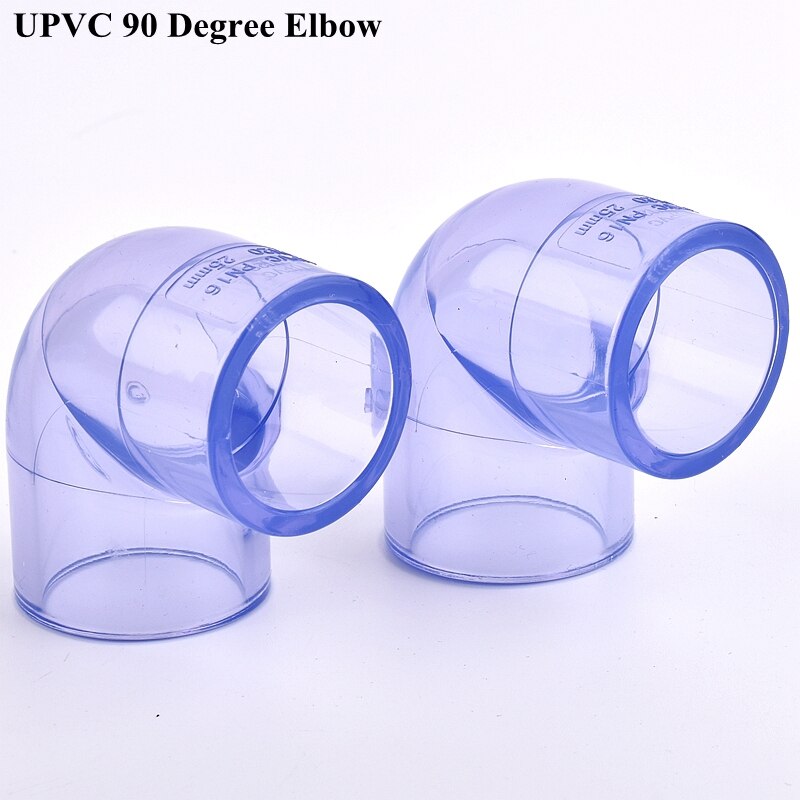 Connecteur Direct de tuyau UPVC, coude d'aquarium, bouchon d'extrémité de Joint d'eau de jardin, Tube d'irrigation, Valve de Joint en T, 20 ~ 110mm, 1 pièce: WHITE / 3/16 ''