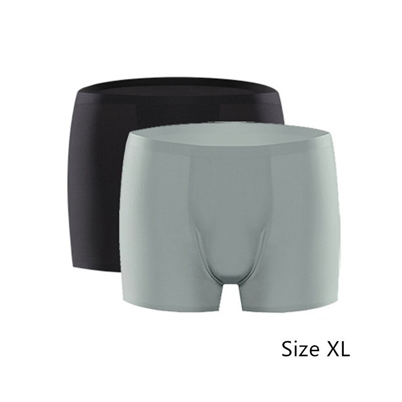 Youpin Cottonsmith Men&#39;s underpants airy ice silk breathable Superfine fiber light breathable 3D seamless experience 2 Packags: Gray XL