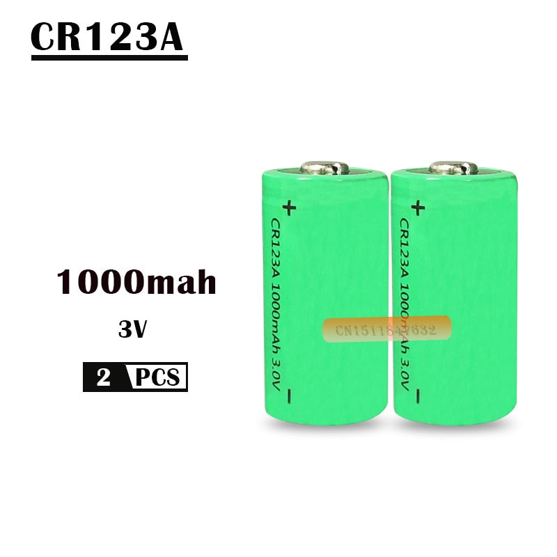 2X16340 1000mah 3v cr123a 16340 oplaadbare batterij 3.0v rcr123a 16340 batterijen lithium