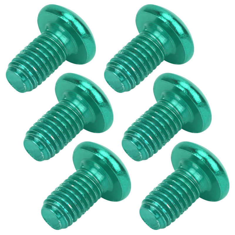 Fiets Stuurpen Stuurpen M5x10mm Mountainbike Remschijf Staal Schroef Fiets Universele T25 Hoofd Bouten: green