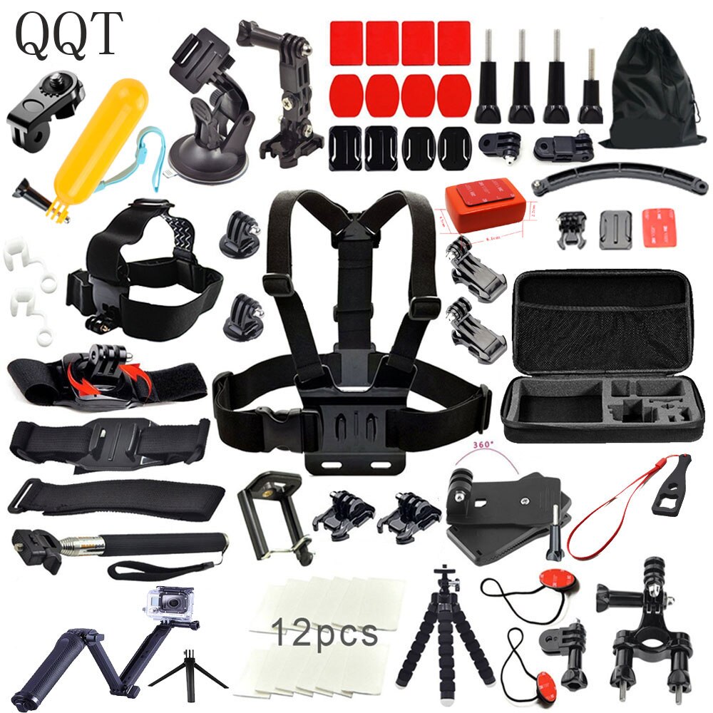 Qqt Voor Gopro Accessoires Voor Go Pro Hero 7 6 5 4 3 Montage Kit Voor Sjcam SJ4000 Xiaomi Yi 4 K Voor eken H9 Statief Sport Camera
