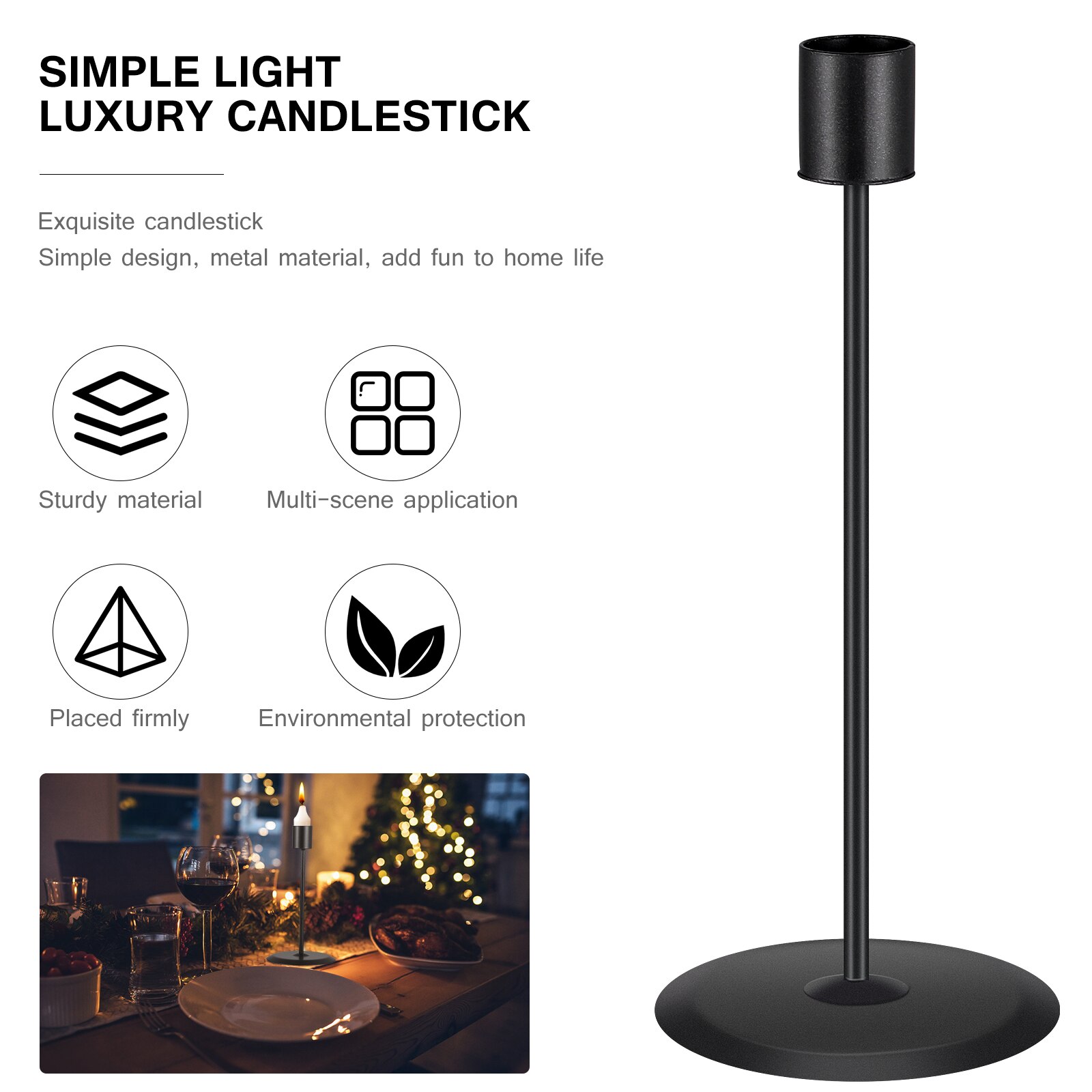 2pcs Single Head Candlestick Simple Romantic Candle Cup Candle Holder Wedding Anniversary Table Centerpiece