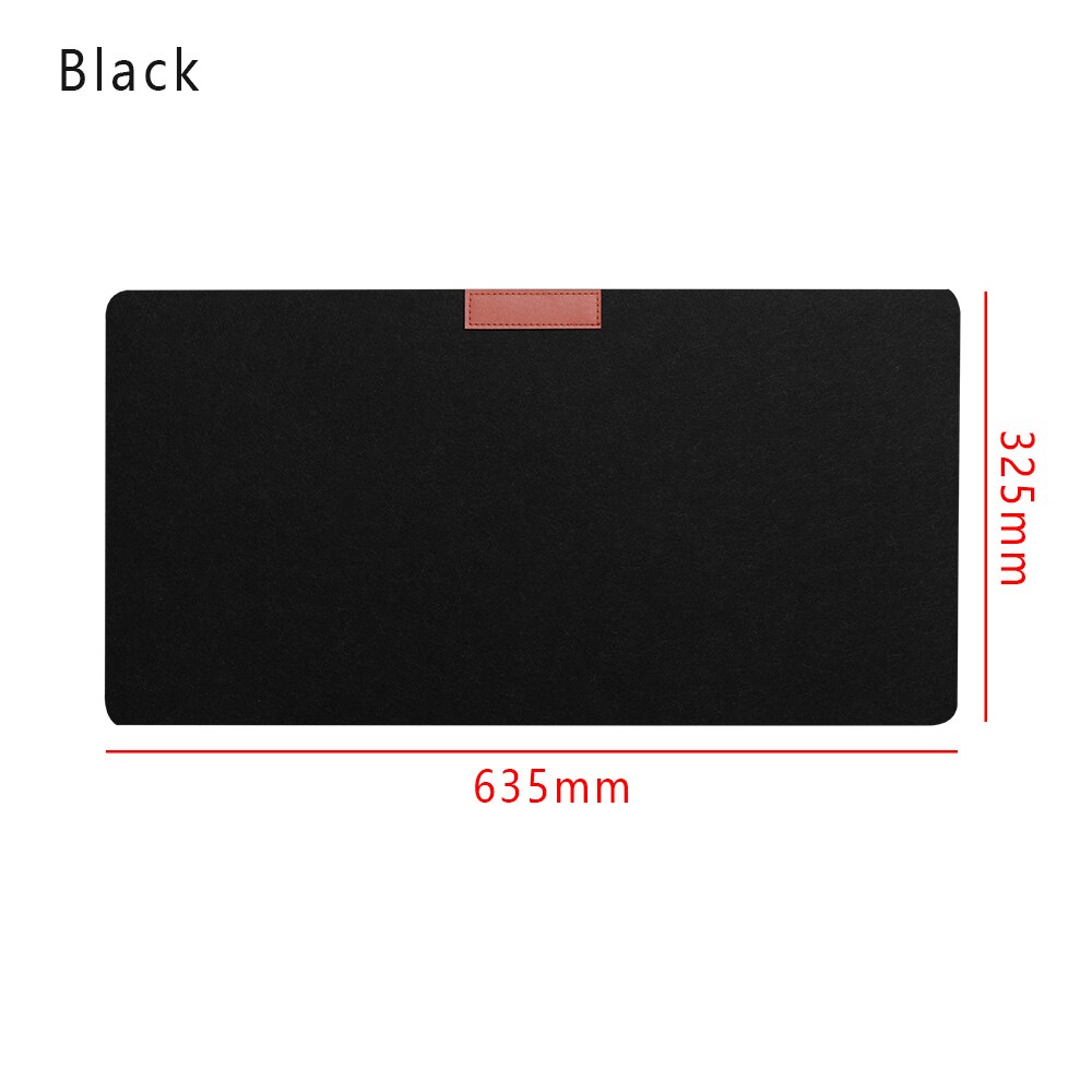 1PC Large Office Computer Desk Mat Modern Table Keyboard Mouse Pad Wool Felt Laptop Cushion Soft Office Supplies: 635 X 325 mm black
