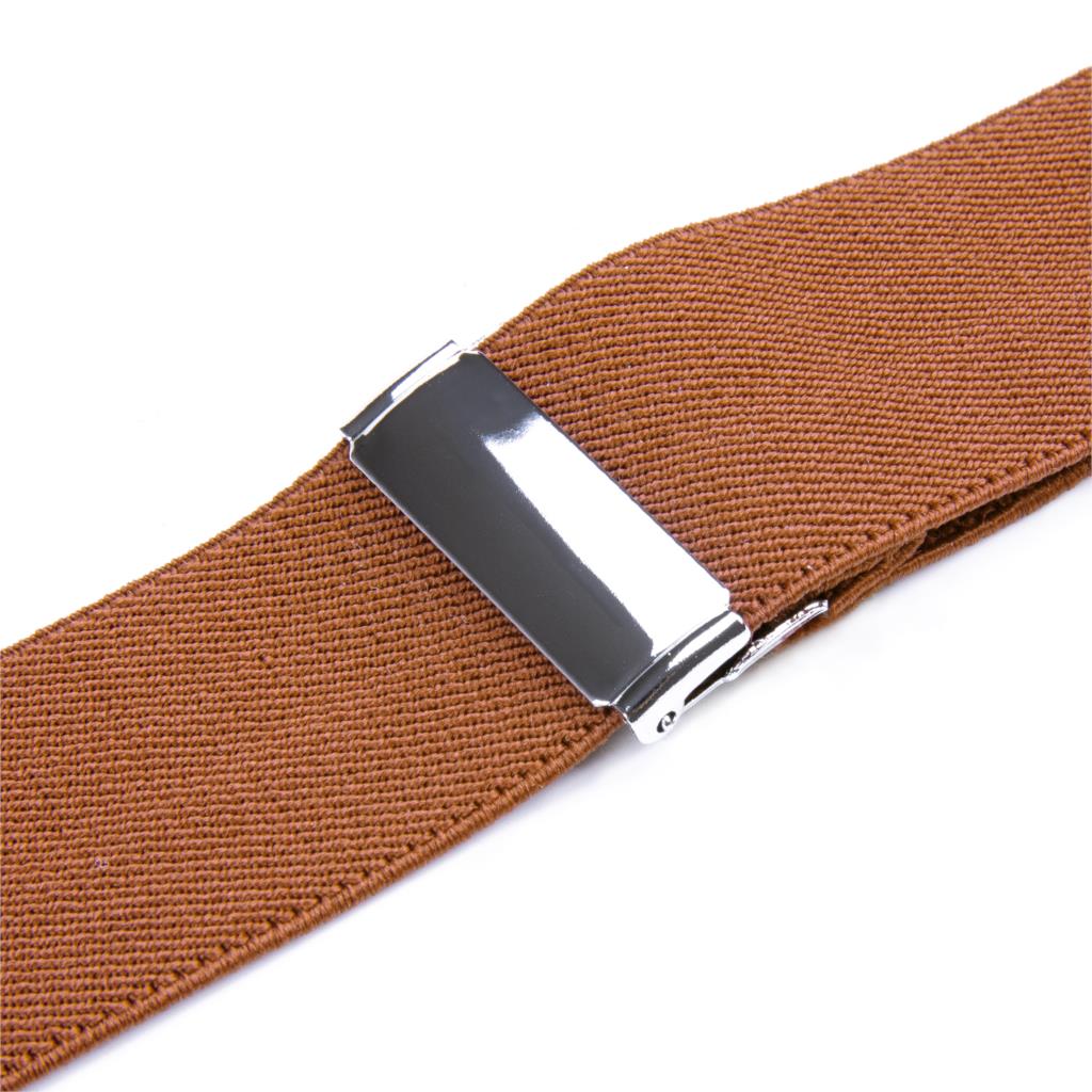 Bretels Voor Mannen Lederen Getrimd Knop End Elastische Smoking Y Terug Verstelbare Heren Mode Bretels Broek Bretels Bruin Dibangu