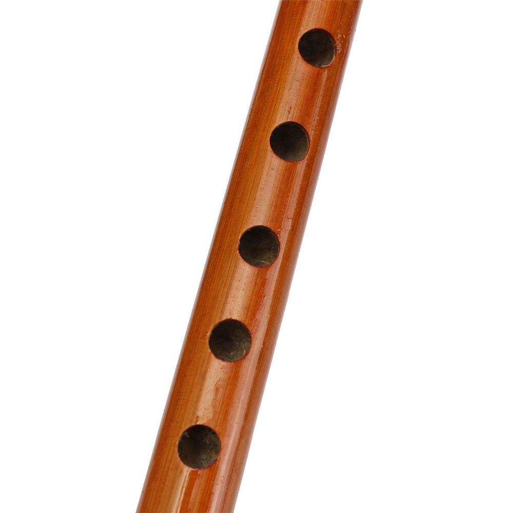 1pc traditionell stil 6 hål bambu flöjt 24cm blommönster flöjt klarinett student musikinstrument trä färg