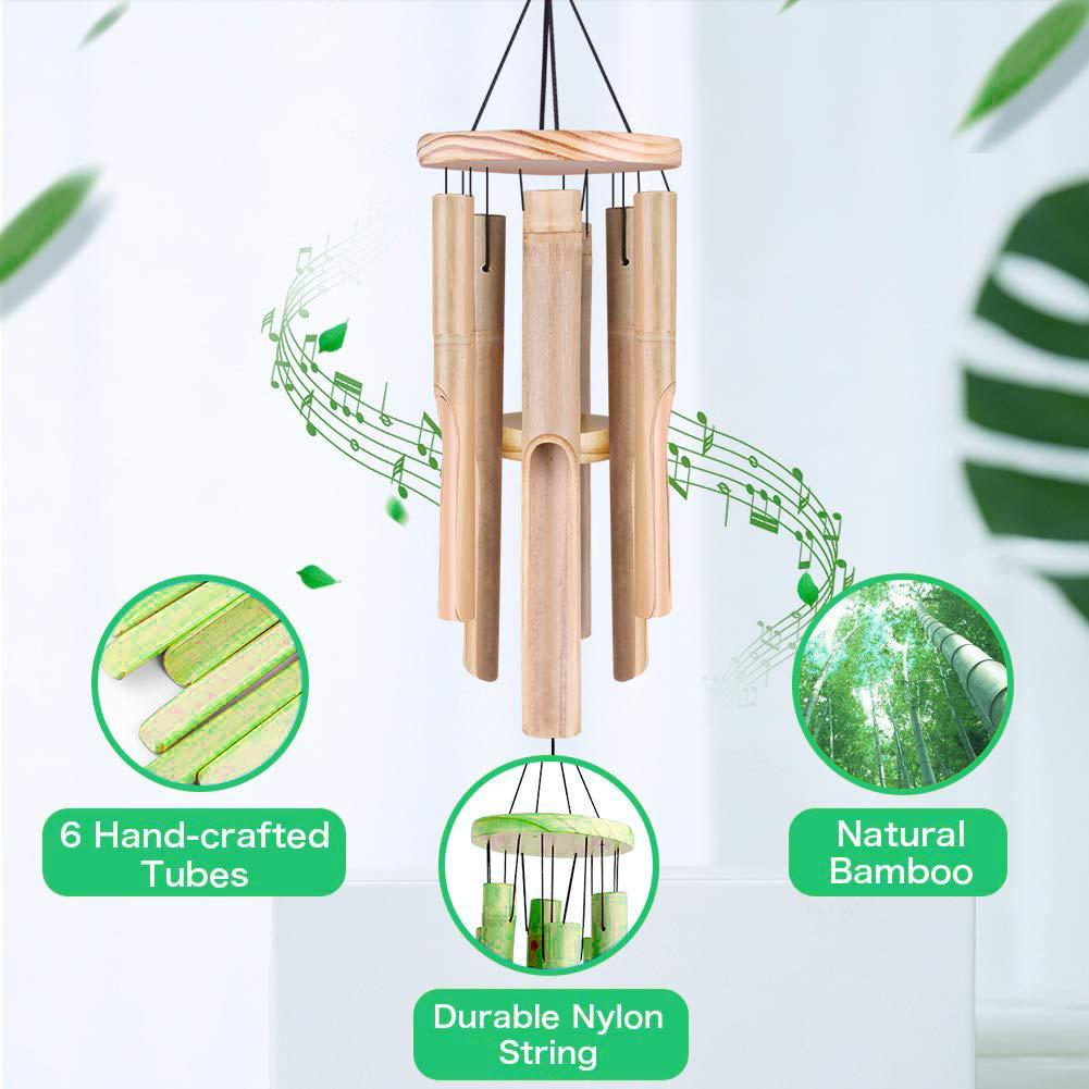 Hand-carved Bamboo Wind Chimes Outdoor Garden Home Wind Chimes Classic Style Is Very Suitable For Friend