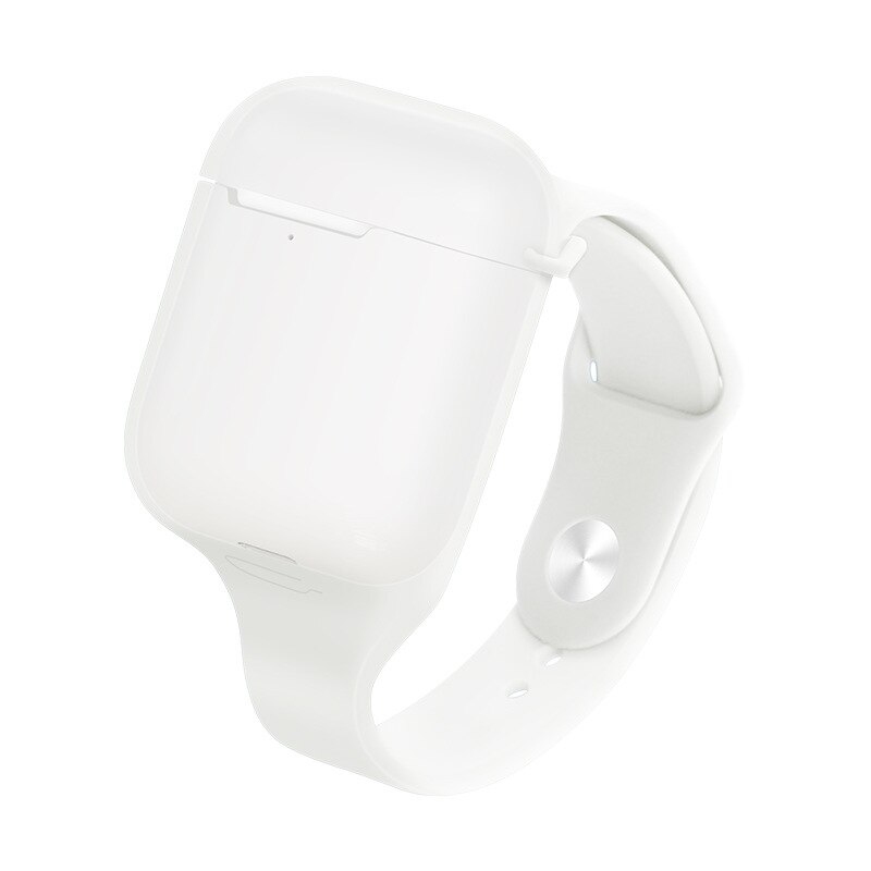 Esportes caso de silicone para airpods 2 caso faixa de pulso earpods casos para airpod ar vagens 1 capa coque macio portátil pulseiras luxo: Transparent