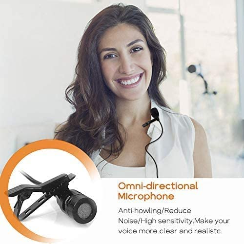 Xiaokoa Draadloze Lavalier Microfoon, 2.4G Draadloze Microfoon Systeem Met Lavalier Revers Microfoons, Zender &amp; Ampreceiver Voor Confe