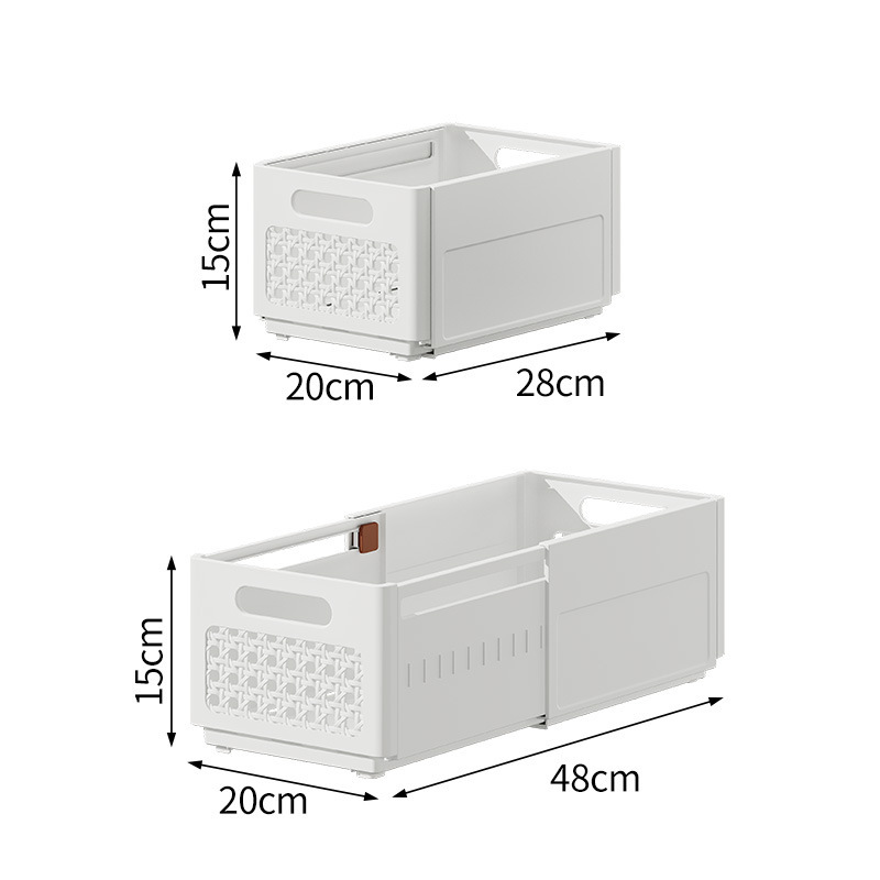 Clothes Storage Box Expandable Wardrobe Clothes Organiser Layered Plastic Assembled Storage Organizer Underwear Boxes: Yellow