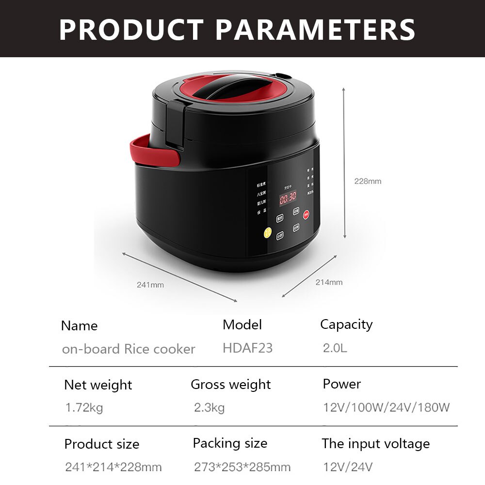Good Rice Cooker Electronic Machine Portable Mini Rice Cooker Electric Appliance For Car/Truck