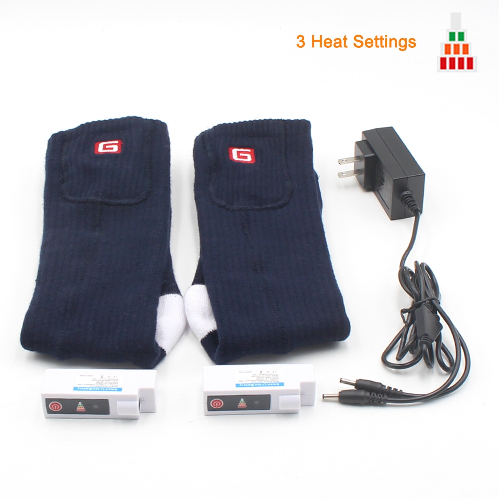GV Elektrische Heizung Socken, Weihnachten Warme Socken Männer Frauen 3,7 V Akku Beheizte Socken in Winter