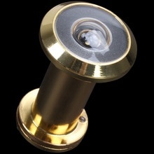 Eleg -200 graders udtrækkelig 36-58mm sikkerhedsdør seer kighul kig hul spionhul + låg, guld