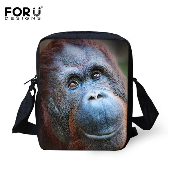 Famous Monkey Men Messenger Bags 3D Zoo Aniamal Man Mini Crossbody Bags Brand Casual Male Travel Bag: 5613E