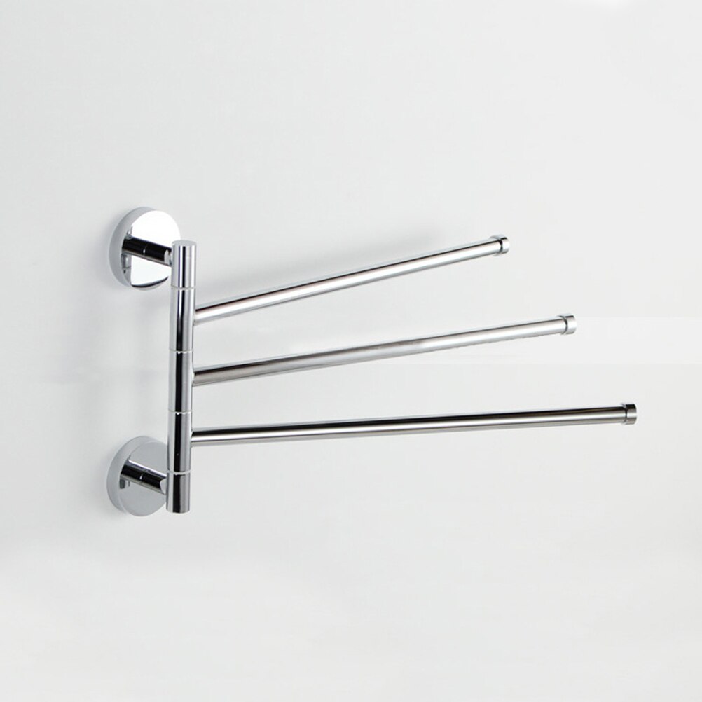 1Pc Bath Towel Bar Rod 360 Degree Swivel Stainless Steel Towel Rack Towel Holder Towel Rail for Home Bathroom Kitchen