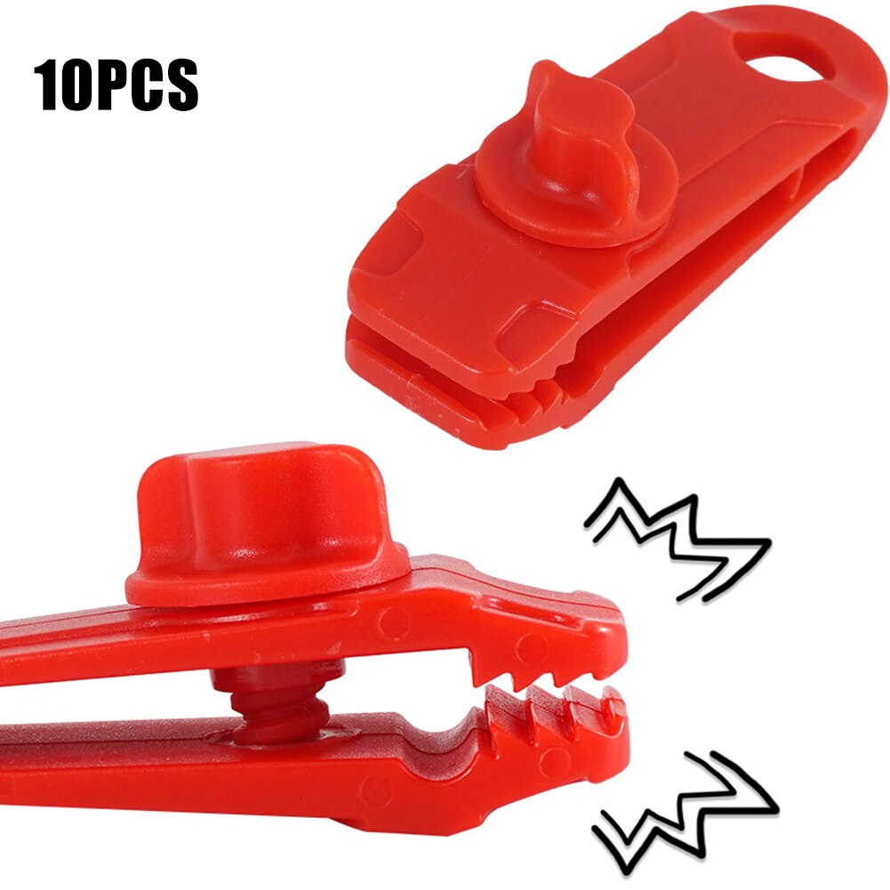 5/10 Pcs Heavy Duty Camping Tarp Clips Tent Awning Clamps with Thumb Screw Portable Tool B2Cshop: Clear