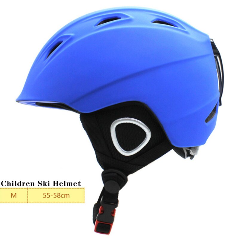 Volwassen Kinderen Winter Ski Helm Integraal-Gegoten Skiën Sneeuw Sneeuwscooter Helm Schaatsen Snowboard Helmen Voor Jongens En Meisjes: M Blue