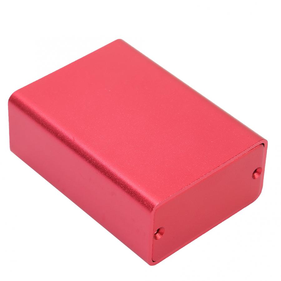 Junction Box Housing DIY Electronic Project Enclosure Case Aluminum Cooling Box Circuit Board Instrument Red 23*44*60mm